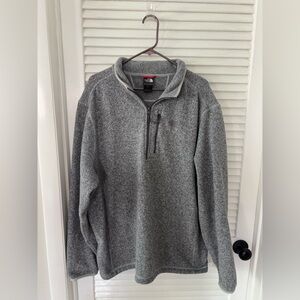 The North Face Men's Gray 3/4 Zip-Up Sweater